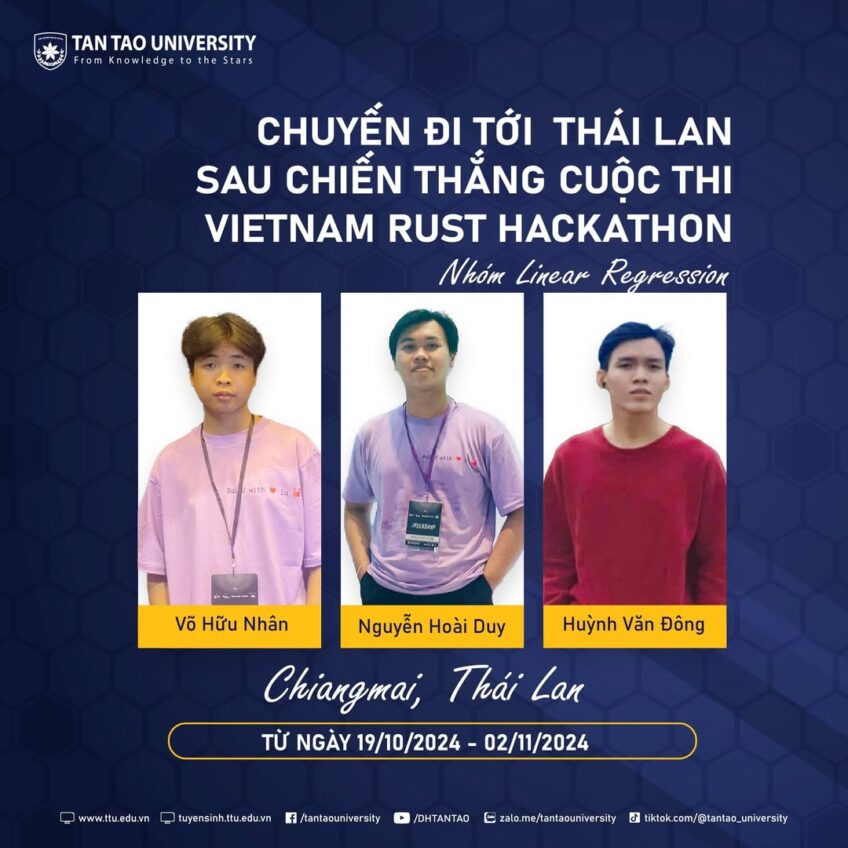 Chuyến đi tới Thái Lan sau chiến thắng tại cuộc thi Vietnam Rust Hackathon của nhóm sinh viên SIT