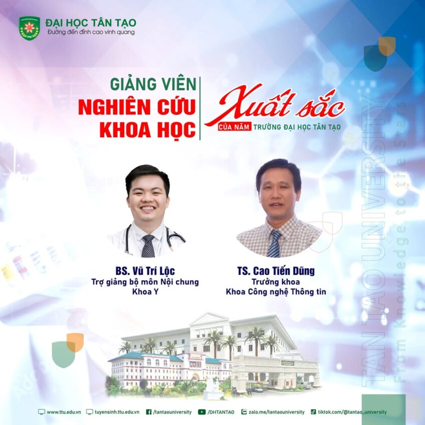 TS. Cao Tiến Dũng- Trưởng khoa khoa Công nghệ Thông tin – được vinh danh là “Nhà Nghiên cứu xuất sắc” trong năm  2023-2024